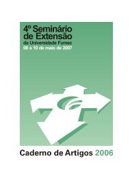 4º Seminário de Extensão - Universidade FUMEC