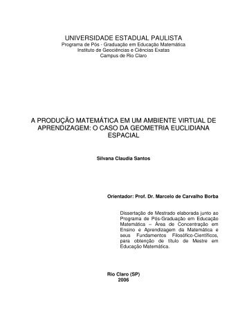 O CASO DA GEOMETRIA - UNESP - Rio Claro