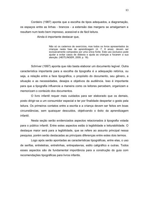 tipografia para livro de literatura infantil - Universidade Federal do ...