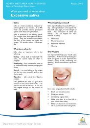 Excessive Saliva Fact Sheet - Department of Health and Human ...