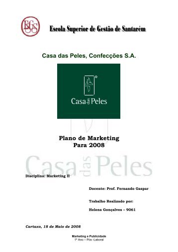 Casa das Peles Confecções SA - Escola Superior de Gestão e ...