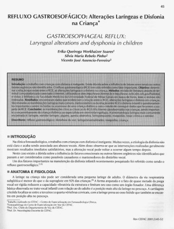 Alterações Laríngease Disfonia - CEFAC