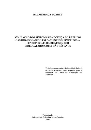 ralph braga duarte avaliação dos sintomas da doença do refluxo ...