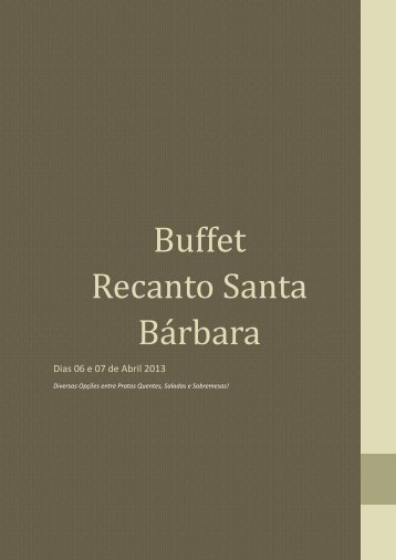 Buffet Recanto Santa Bárbara