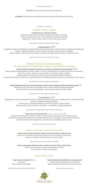 Descargar la carta del Restaurante - gustino