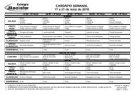 Cardápio Semanal - 17-05-10 à 11-06-10 - Ning