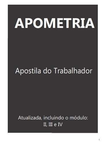 Apostila Apométrica do Trabalhador - Mega Rio Preto