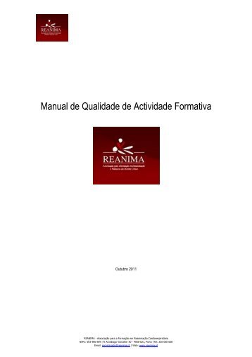 Manual de Qualidade de Actividade Formativa - Reanima