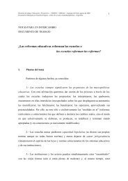 ¿Las reformas educativas reforman las escuelas o las escuelas ...