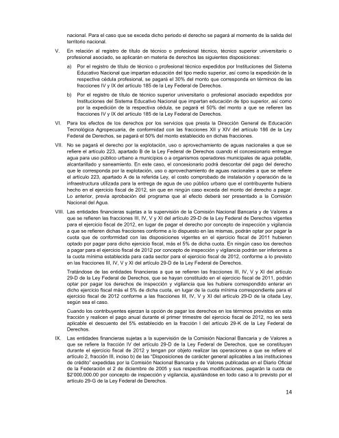 1 REFORMAS A LA LEY FEDERAL DE DERECHOS 2012 - Conagua