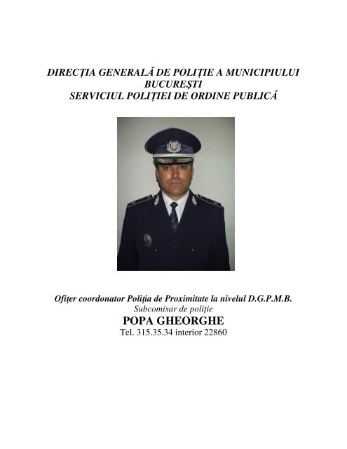 Lista Politistilor De Proximitate