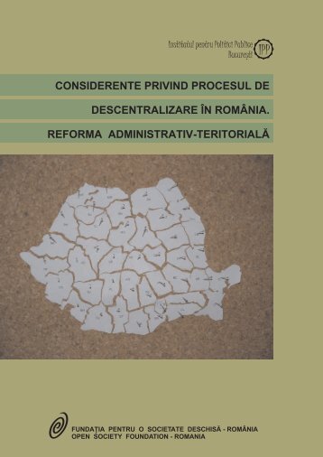 considerente privind procesul de descentralizare în românia ...