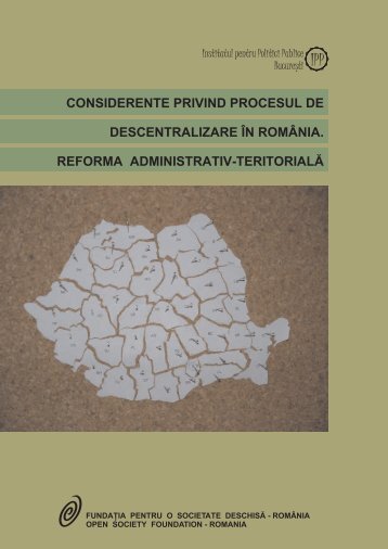 considerente privind procesul de descentralizare în românia ...