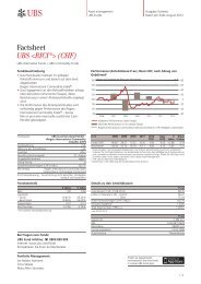 Factsheet UBS (CHF)