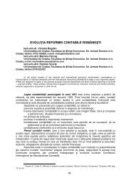 evoluţia reformei contabile româneşti - Facultatea de Ştiinţe ...