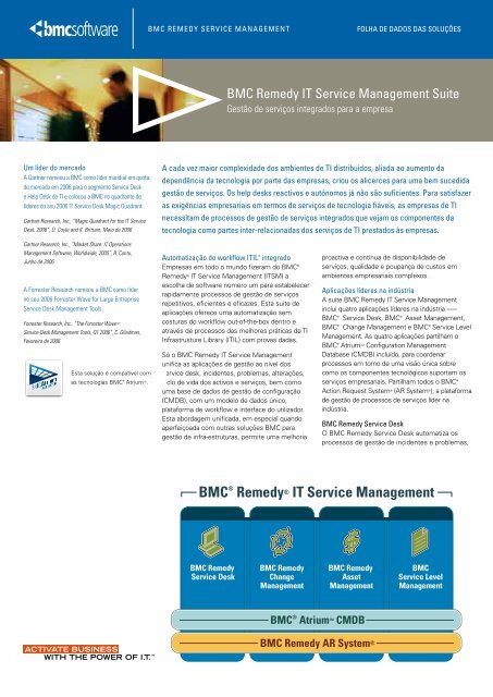 BMC® Remedy® IT Service Management - BMC Software