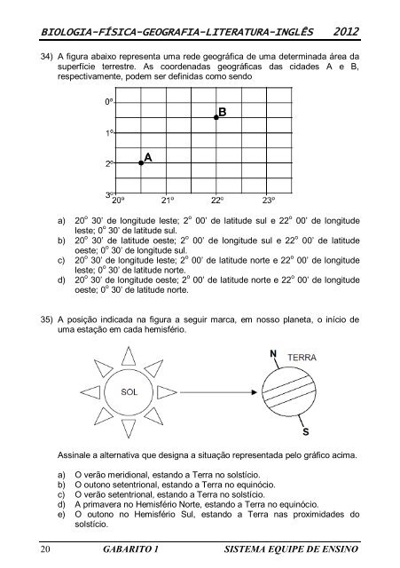 LITERATURA – Questões de 1 a 20 - ClickFacil.net