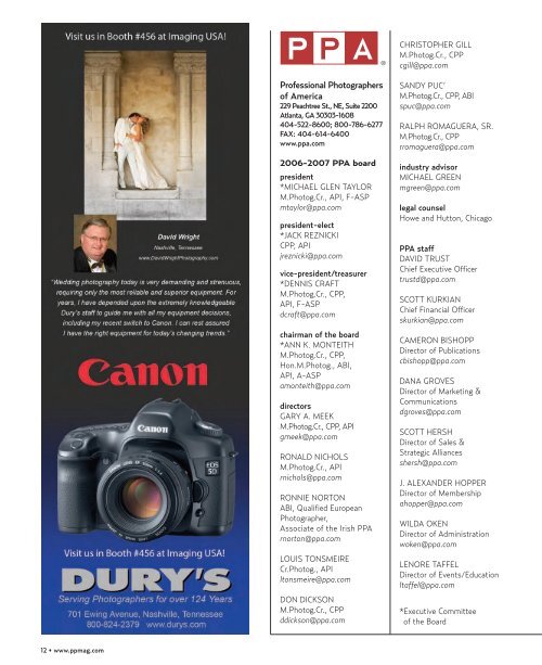 january 2007 - Professional Photographer Magazine