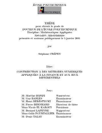 COLE POLYTECHNIQUE pour obtenir le grade de DOCTEUR DE L ...