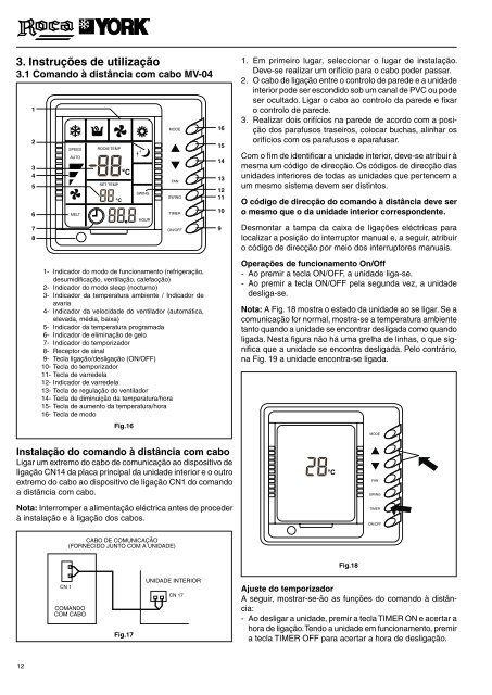 Manual de Instruções e Utilização Aparelhos de ar condicionado de ...