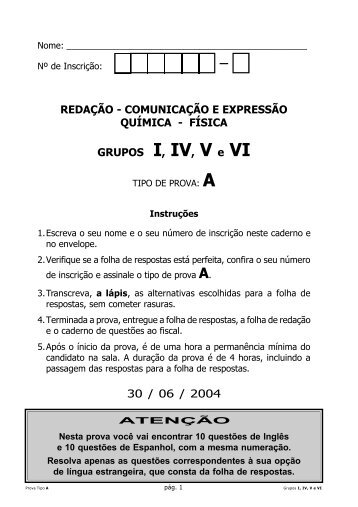 Grupos I, IV, V e VI - Apoio Escola