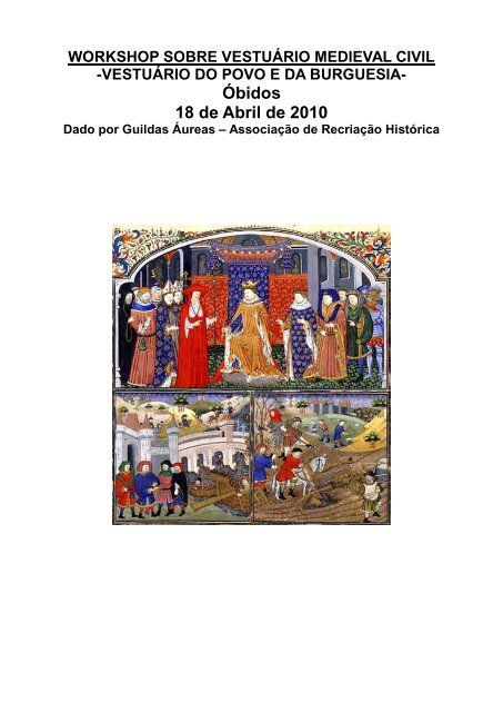 workshop sobre vestuário medieval civil - Mercado Medieval de ...
