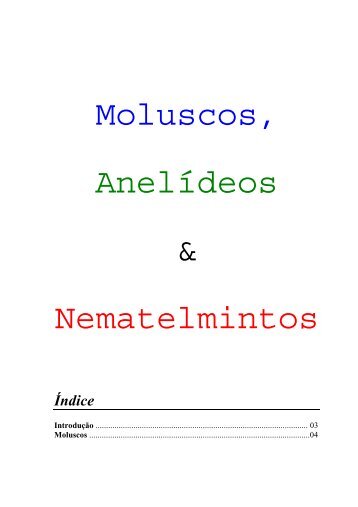 Moluscos, Anelídeos & Nematelmintos - Apostilas