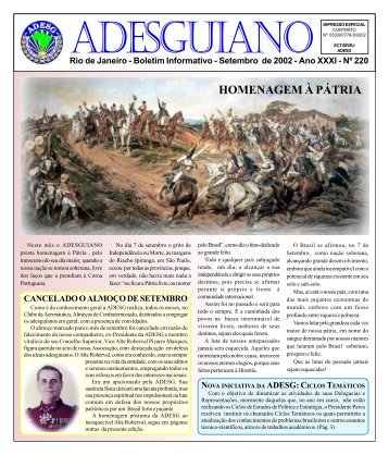 Boletim Informativo - Setembro de 2002 - ADESG