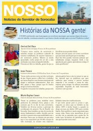 Histórias da NOSSA gente! - Prefeitura Municipal de Sorocaba