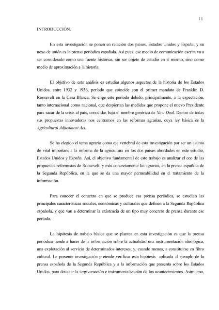 Franklin D. Roosevelt y la problemática agraria - Universidad ...