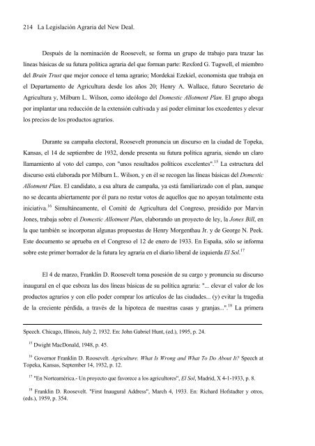 Franklin D. Roosevelt y la problemática agraria - Universidad ...