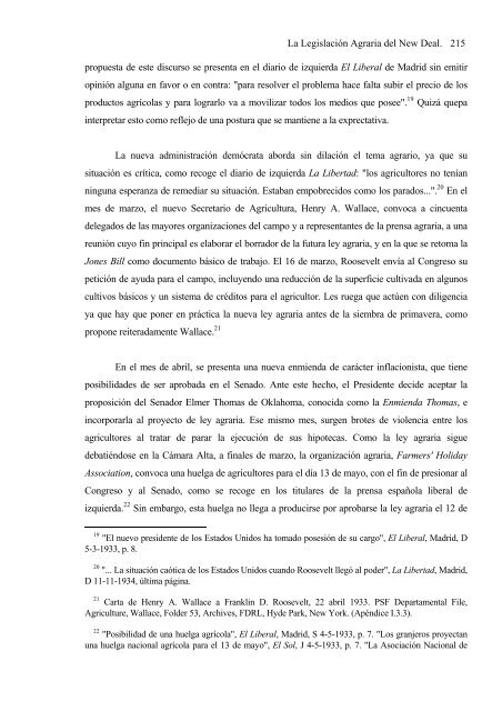 Franklin D. Roosevelt y la problemática agraria - Universidad ...