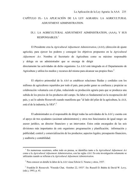 Franklin D. Roosevelt y la problemática agraria - Universidad ...