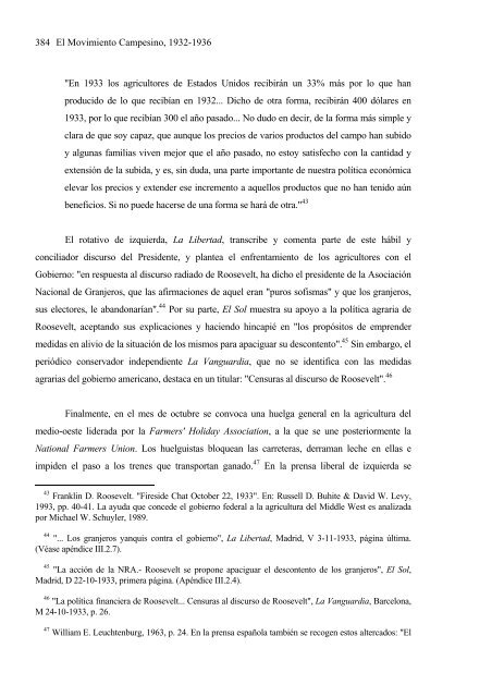 Franklin D. Roosevelt y la problemática agraria - Universidad ...