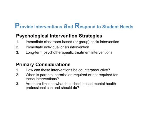 Crisis Intervention Using the NASP PREPaRE Model (2nd ed.)