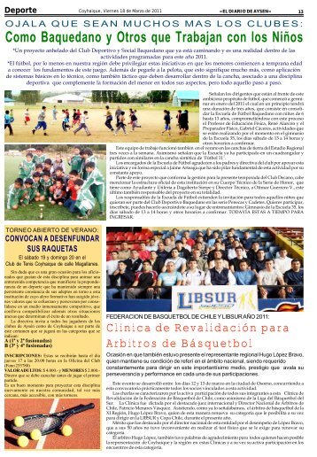 Deporte - El Diario de Aysén