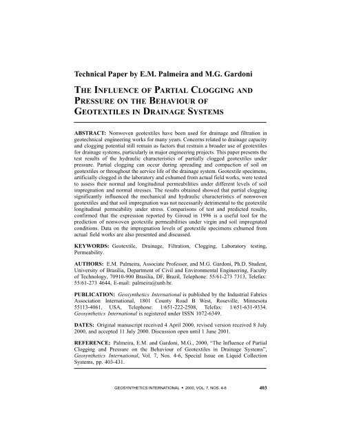 Technical Paper by E.M. Palmeira and M.G. Gardoni - IGS ...