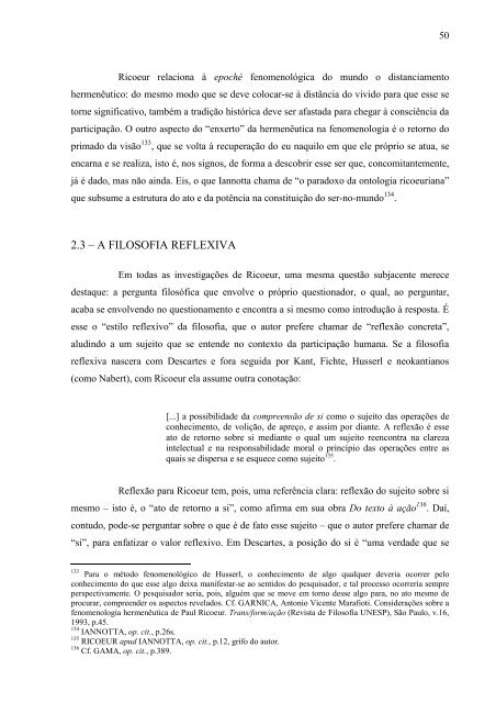 subjetividade em paul ricoeur.pdf - FILOSOFIANET