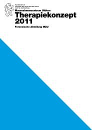 Therapiekonzept 2011 - Amt für Justizvollzug - Kanton Zürich