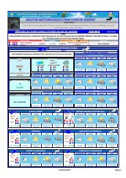 boletim meteorológico para o rio de janeiro