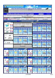 Previsão do tempo do 6° Distrito de Meteorologia do Inmet para ...