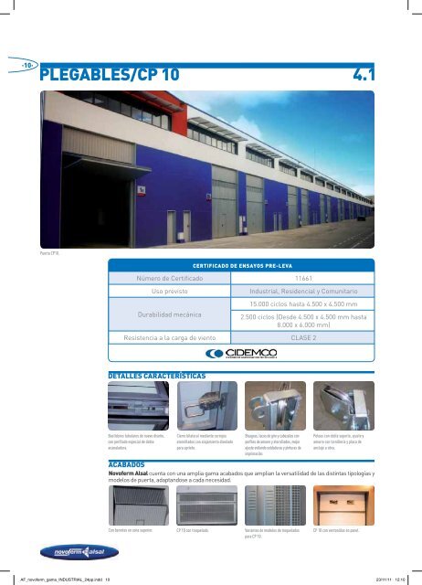 Catálogo Productos Industriales - Novoferm