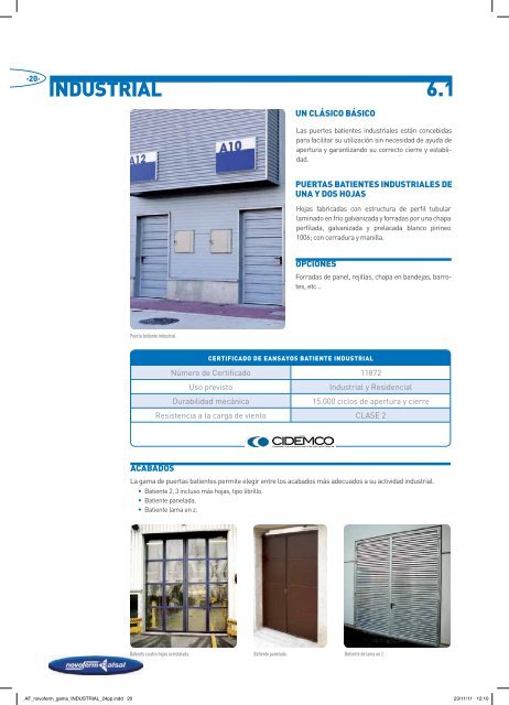 Catálogo Productos Industriales - Novoferm