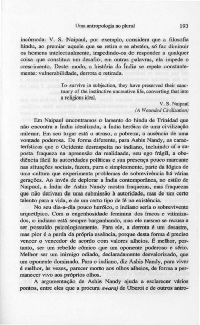 zonte habitual dos antropólogos bra - Mariza Peirano