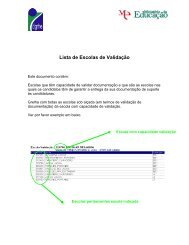 Lista de Escolas de Validação - Sindicato dos Professores do Norte