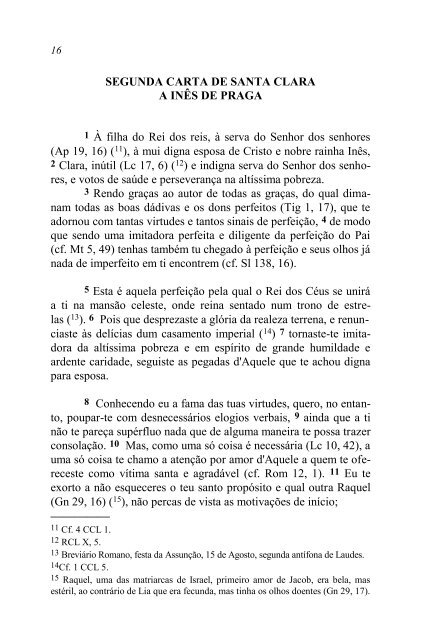 CARTAS DE SANTA CLARA - Editorial Franciscana