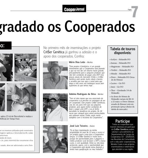 Abril 2011 - Cooperativa Vale do Rio Doce