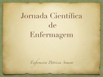 Jornada Cientí?ca De Enfermagem - Patricia Somera