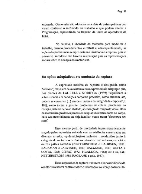 abordagem psicossocial do trabalho penoso: estudo ... - Fundacentro