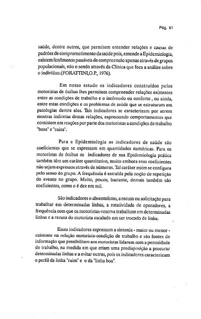 abordagem psicossocial do trabalho penoso: estudo ... - Fundacentro